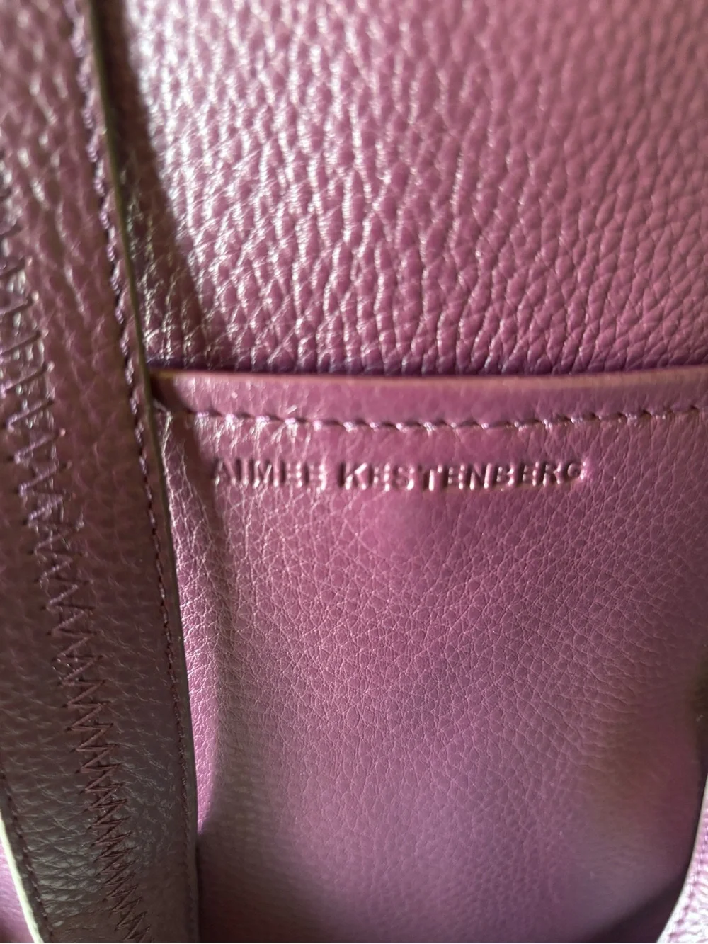 Aimee Kestenberg Plum Pebbled Leather Backpack